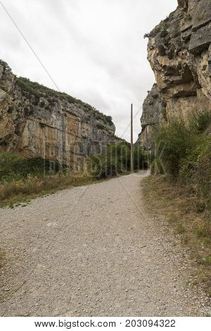 Greenway of irati in the mouth of lumbier, Navarra