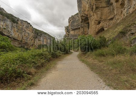 Greenway of irati in the mouth of lumbier, Navarra
