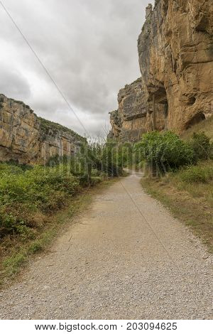 Greenway of irati in the mouth of lumbier, Navarra