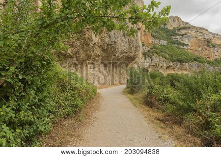 Greenway of irati in the mouth of lumbier, Navarra