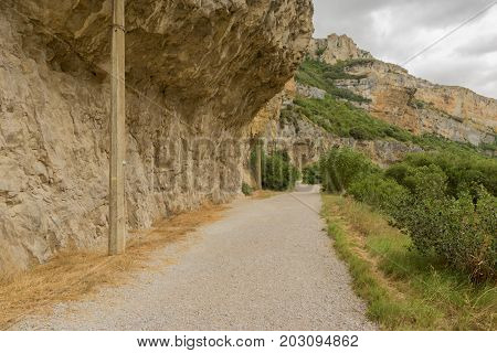 Greenway of irati in the mouth of lumbier, Navarra