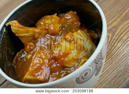 Domoda - Gambian Peanut Stew close up  traditional meal