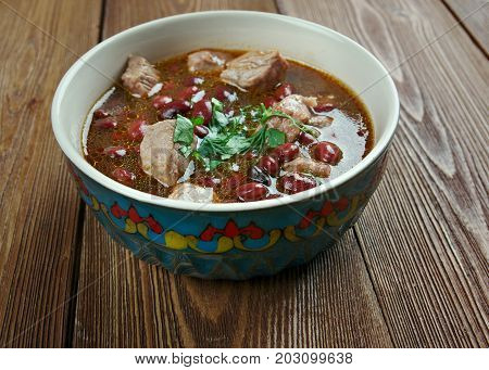 Gomgush - traditional Armenian banquet stew close up traditional meal