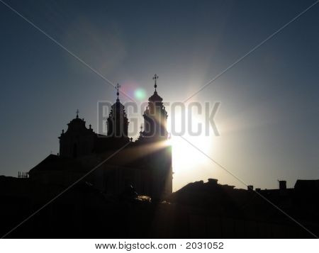 Vilnius zachód słońca