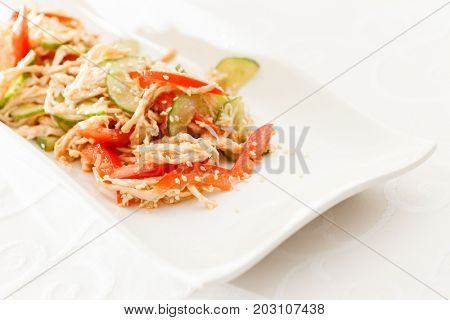 salad with chicken