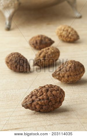 Traditional whole dried caperberries as an ingredient for tea