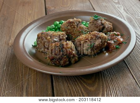 Hollandse Gehaktballen - Dutch Meat Balls , close up meal