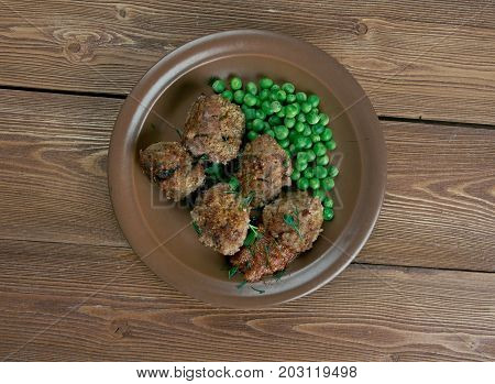 Hollandse Gehaktballen - Dutch Meat Balls close up meal