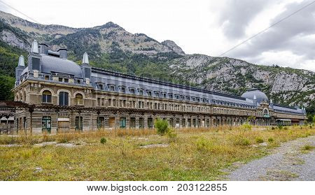 Abandoned railway station of Canfranc Huesca Spain