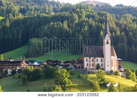 Heiligenblut town under the Grossglockner mountain in Hohe Tauern national park in Austria