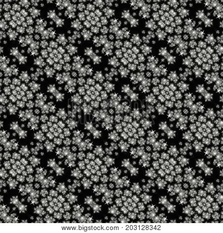 Black and white lacy strass bijoux sparkle sparklind seamless pattern
