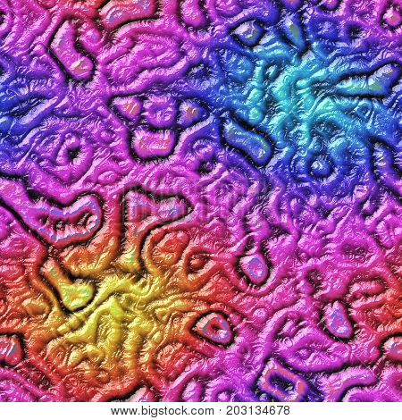 Organic veiny plastic monster alien colorful skin pattern
