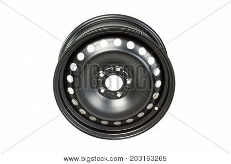 A Black Steel Rim Laterally From The Front