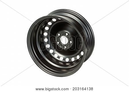 A Steel Rim From Behind Isolated On White Background