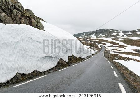 Famous Aurlandsvegen mountain road