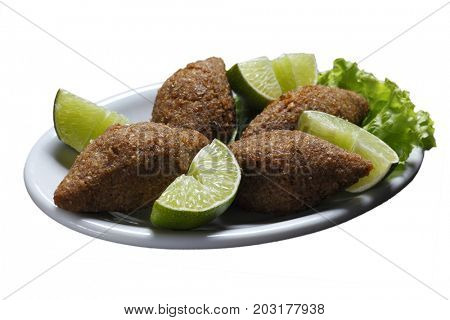 Quibe with white background