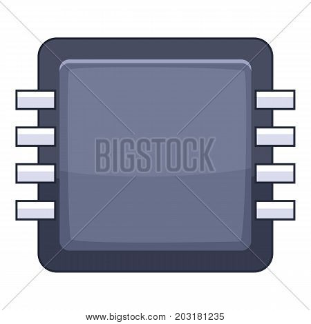 Microprocessor icon. Cartoon illustration of microprocessor vector icon for web