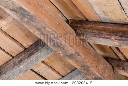 Wooden Contruction On An Old House