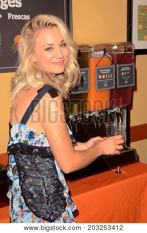 LOS ANGELES - AUG 30:  Kaley Cuoco at the Panera Bread Craft Beverages Launch at Panera on August 30, 2017 in Studio City, CA