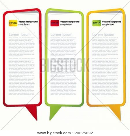 Etiqueta orientado vertical largo en forma de un marco vacío para su texto.