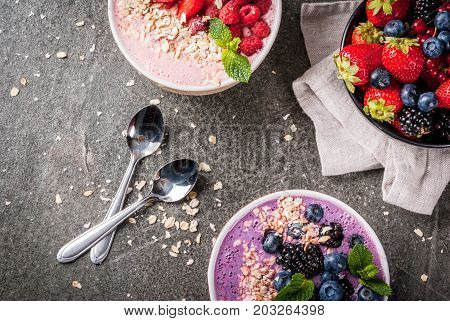 Smoothies With Red And Blue Berry
