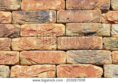 Colorfull Old Vintage Luxury Ceramic Clinker BrickTextured Wall Background