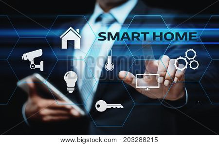Smart home Automation Control System. Innovation technology internet Network Concept.
