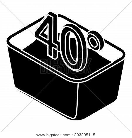 Hand wash 40 degrees celsius icon. Simple illustration of hand wash 40 degrees celsius vector icon for web design isolated on white background