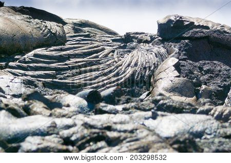 Solidified lava stream kilawuea national park big island