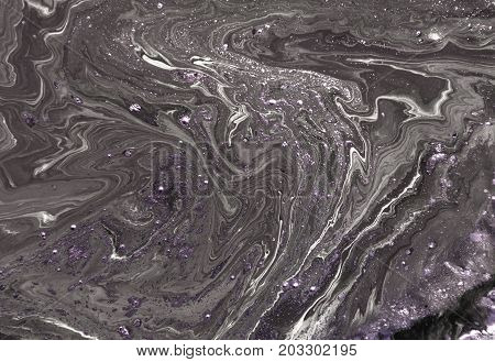 Marbled Abstract Background. Liquid Marble Pattern. Colorful Marble Backdrop. Golden Glitter Texture