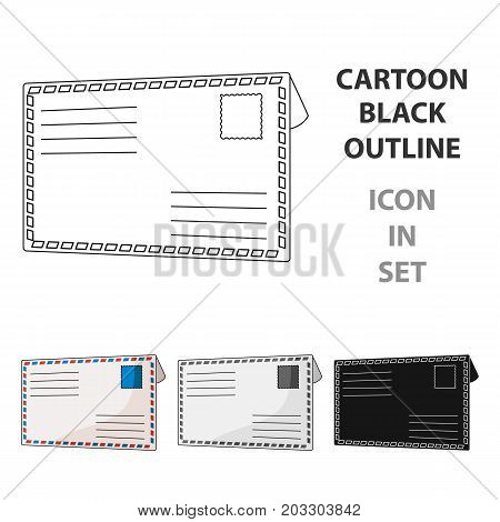 Postal envelope.Mail and postman single icon in cartoon style vector symbol stock illustration .