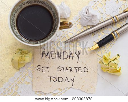 It's Monday concept