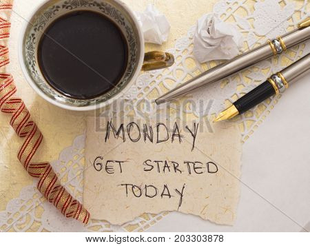 It's Monday concept