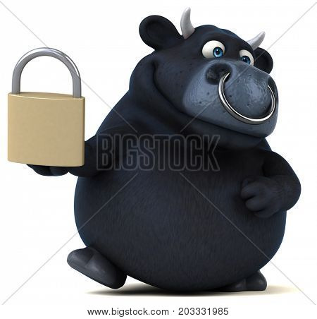 Black bull - 3D Illustration