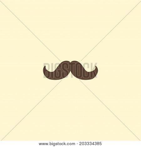 Flat Icon Moustache Element. Vector Illustration Of Flat Icon Whiskers Isolated On Clean Background