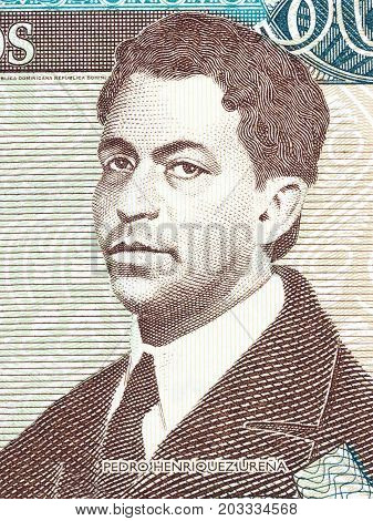 Pedro Henriquez Urena portrait from Dominican money