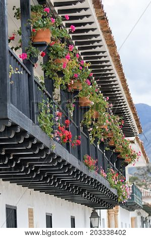 July 20 2017 Villa de Leyva Colombia: unchanged colonial architecture is a main attraction in the popular colonial town