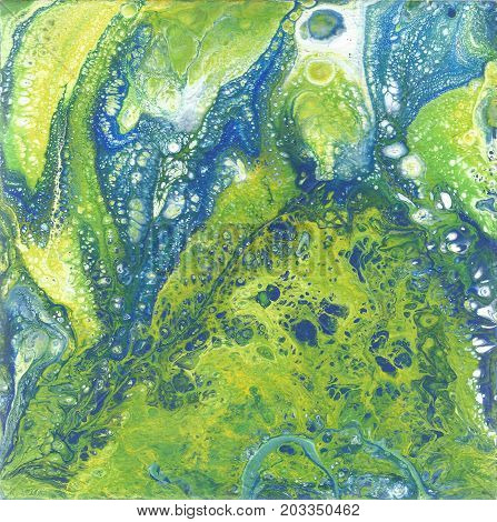 Liguid watercolor and ink abstract colored painting. Wet panted illustration, abstract background, pattern and wallpaper