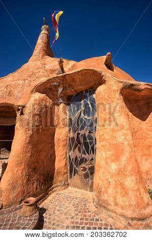 July 21 2017 Villa de Leyva: the conceptual eco-house 'Casa de Terracota' open and allowing full access for visitors