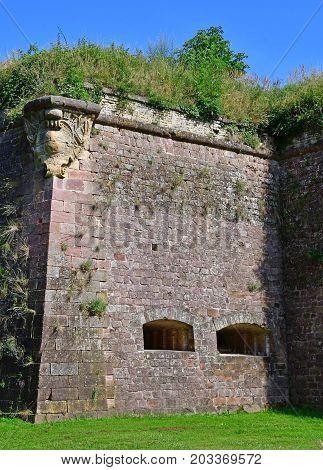 Neuf Brisach France - july 23 2016 : the fortification in summer