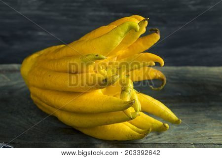 Yellow Organic Buddhas Hand Citrus