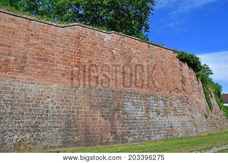 Neuf Brisach France - july 23 2016 : the fortification in summer