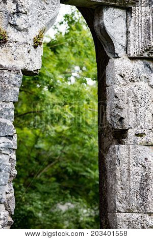 GALWAY, IRELAND - AUGUST 22, 2017: View of Aughnanure Castle in Ireland near Galway