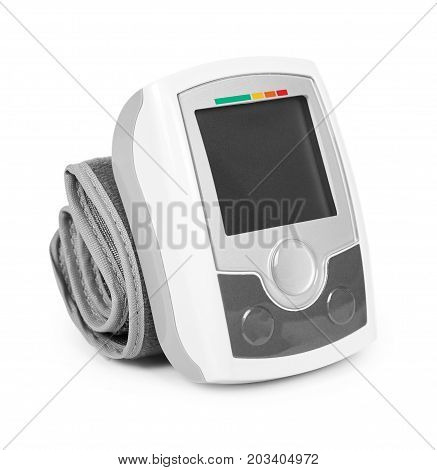 Blood Pressure Measurement Equipment Tensiometer Isolated On White Background