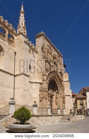 Entrance Of The Gothic Church Of Santa Maria La Real, Aranda De Duero, Burgos Province, Castilla Y L