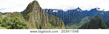 The Machu Picchu beautiful mountain in perou