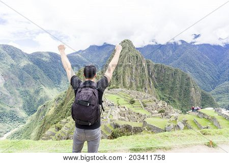The Machu Picchu beautiful mountain in perou
