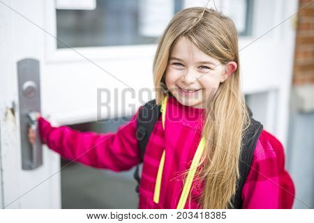 A Portrait of a Young Kid at school