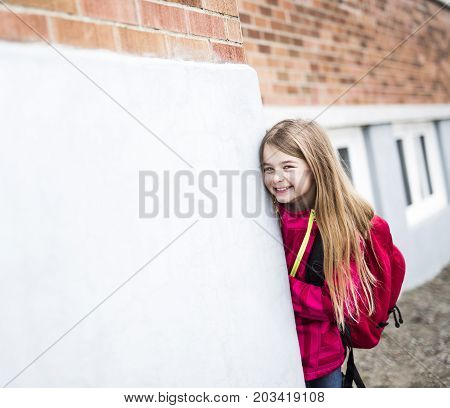A Portrait of a Young Kid at school