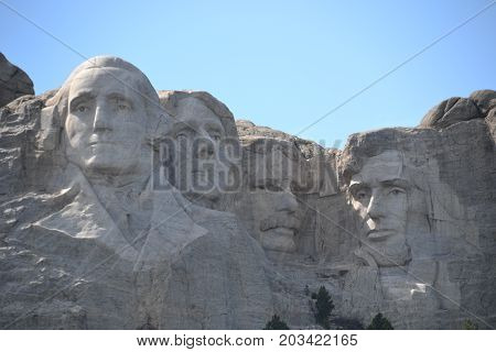 mount rushmore set in the black hills of south dakota